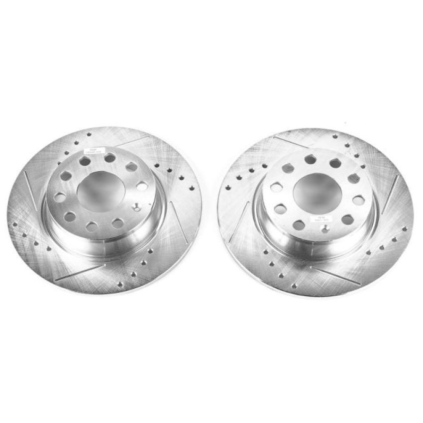 PowerStop EBR1204XPR PowerStop Evolution Performance Drilled, Slotted & Plated Brake Rotor Pair