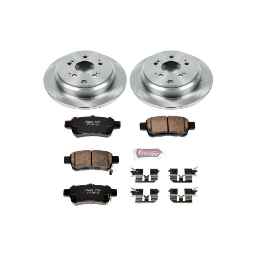 PowerStop KOE4604 OE Stock Replacement Low-Dust Ceramic Brake Pad and Rotor Kit