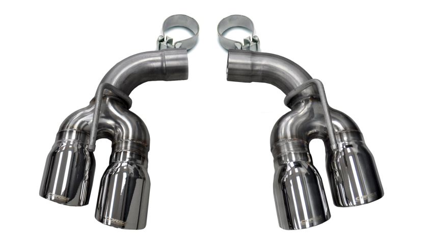 Corsa Performance 14774 Twin 4.0in. Polished Pro-Series Tip Kit (Clamps Included)