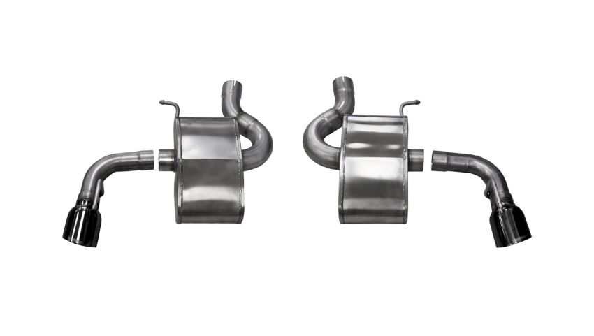 Corsa Performance 14785BLK 2.75in. Axle-Back Dual Rear Exit with Single 4.5in. Black PVD Pro-Series Tips