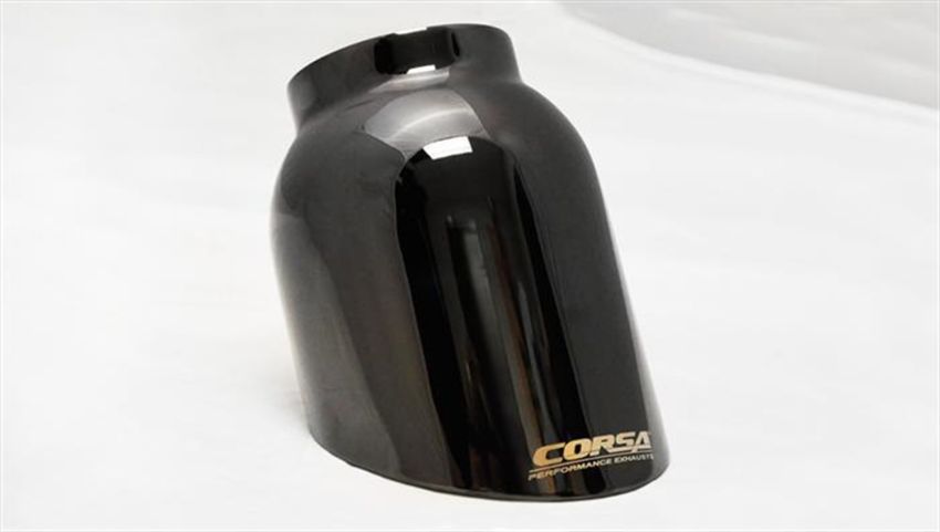 Corsa Performance 14785BLK 2.75in. Axle-Back Dual Rear Exit with Single 4.5in. Black PVD Pro-Series Tips