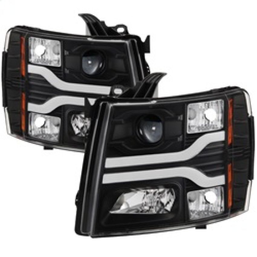 SPYDER 5083609 Projector Headlights - Version 3 - LED DRL - Black