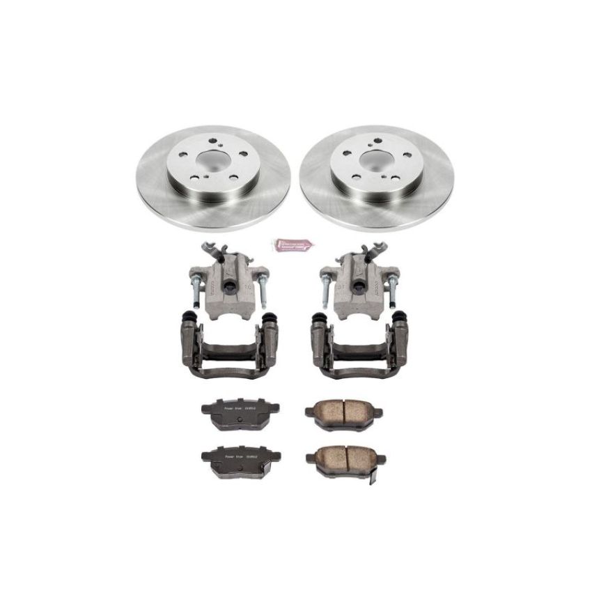 PowerStop KCOE7753 OE Stock Replacement Low-Dust Ceramic Brake Pad, Rotor and Caliper Kit