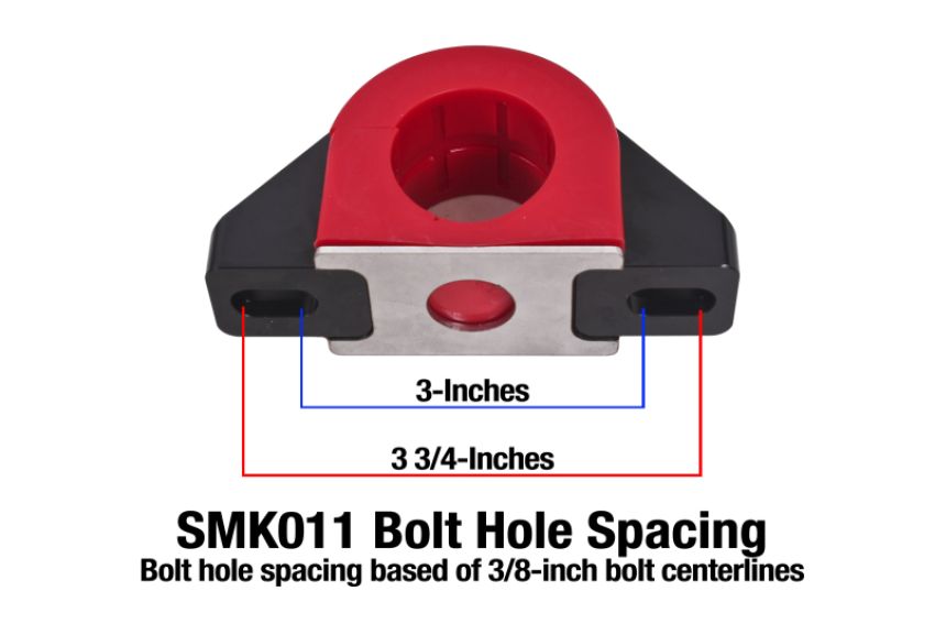 BMR Suspension SMK011 SMK011 - Sway Bar Mount, Billet Aluminum, 1.5 Inch Poly Bushing