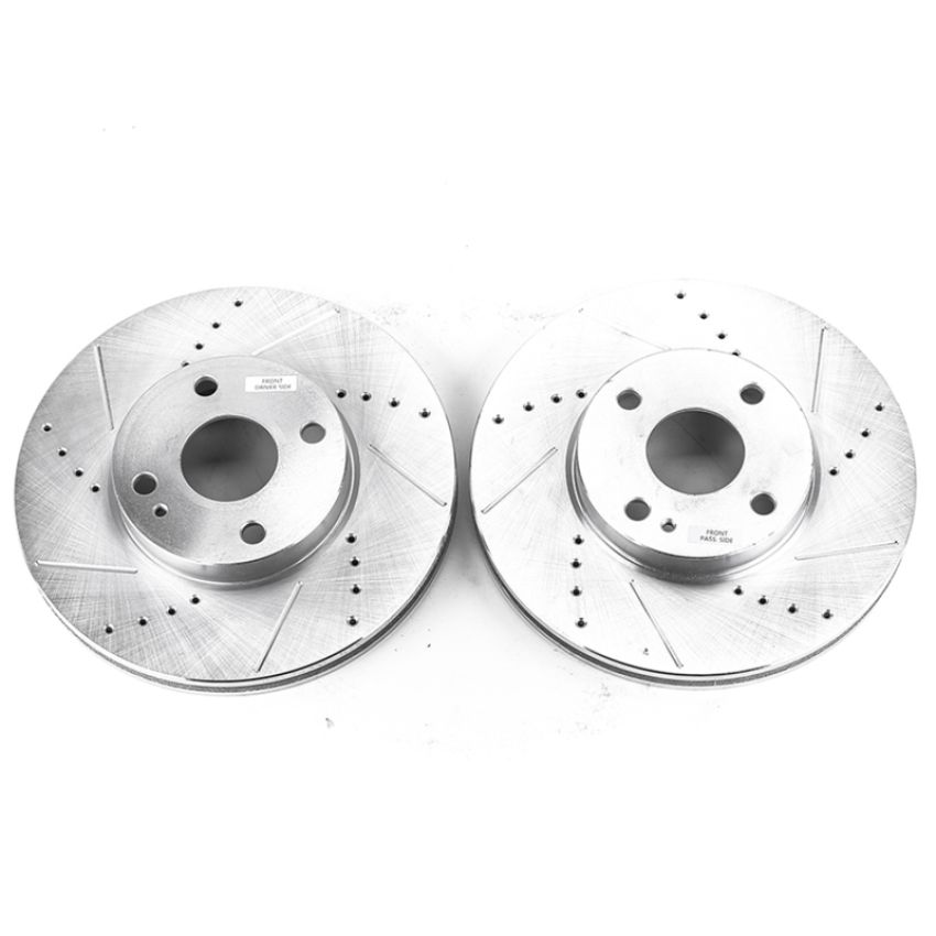 PowerStop JBR1743XPR PowerStop Evolution Performance Drilled, Slotted & Plated Brake Rotor Pair