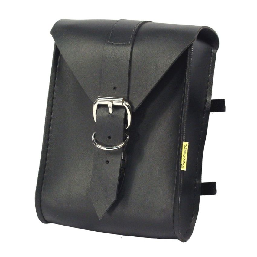 Willie & Max 58421-00 Universal Fit Mini Sissy Bar Bag (6 in L x 8 in W x 3 in H) - Black