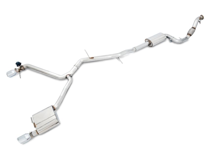 AWE Tuning 3025-32026 Audi B9 A5 SwitchPath Exhaust Dual Outlet - Chrome Silver Tips (Includes DP and Remote)