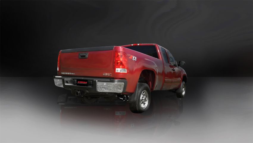 Corsa Performance 14900BLK 3.0in. Cat-Back Single Side Exit with Twin 4.0in. Black PVD Pro-Series Tips