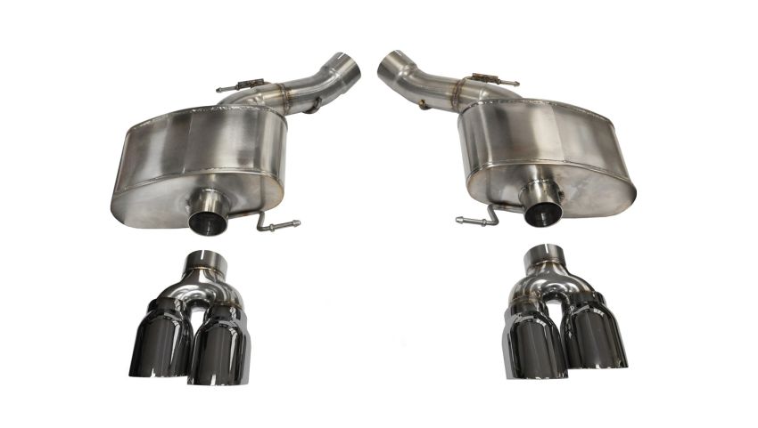 Corsa Performance 14929 3.0in. Axle-Back Dual Rear Exit with Twin 4.0in. Polished Pro-Series Tips