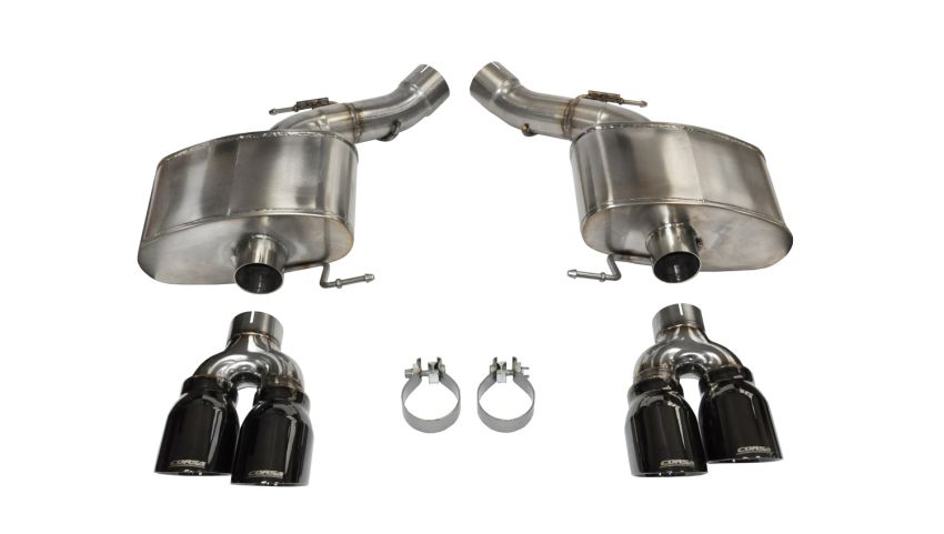 Corsa Performance 14929BLK 3.0in. Axle-Back Dual Rear Exit with Twin 4.0in. Black PVD Pro-Series Tips