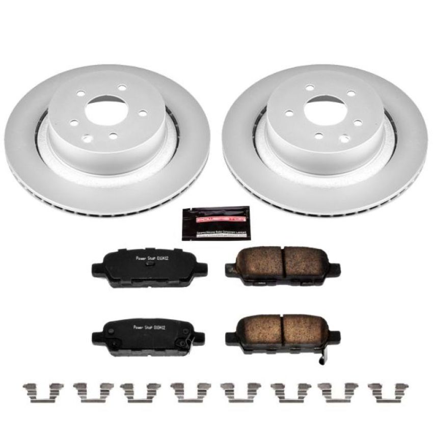 PowerStop CRK2986 Genuine Geomet Coated Rotor and Low-Dust Ceramic Brake Pad Kit