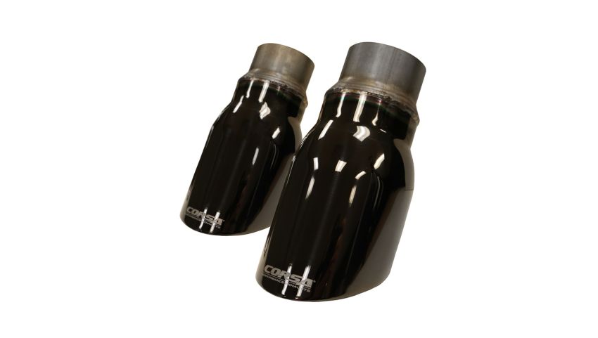 Corsa Performance 14977BLK Single 4.0in. Black PVD Pro-Series Tip Kit (Clamps Included)
