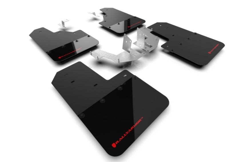 Rally Armor MF85-NO-PL-RD Black Mud Flap/Red Logo