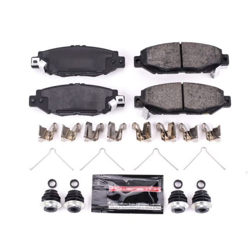 PowerStop Z23-572 PowerStop - Z23 Daily Driver Carbon-Fiber Ceramic Brake Pads with Hardware Kit