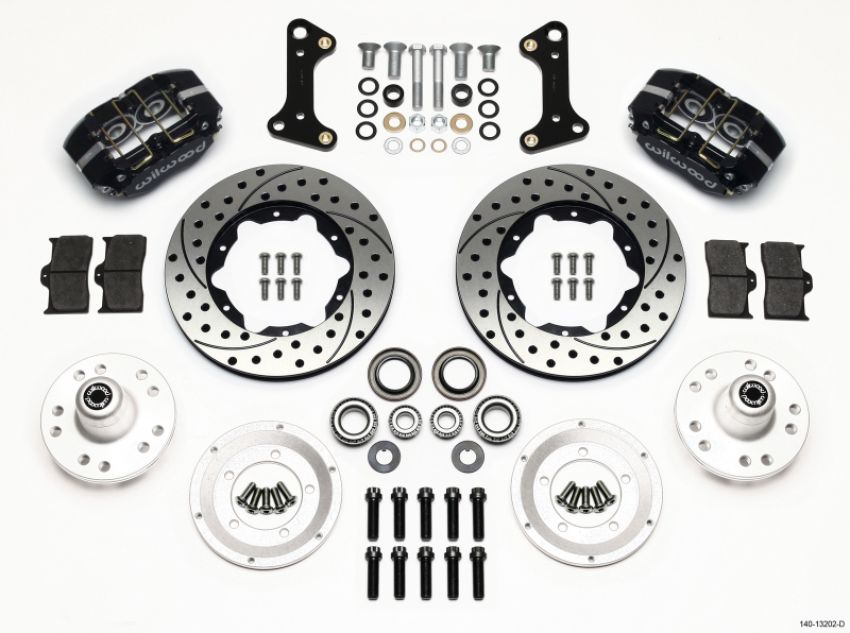 Wilwood 140-13202-D Dynapro Dust-Boot Front Kit 11.00in Drilled 67-69 Camaro 64-72 Nova Chevelle