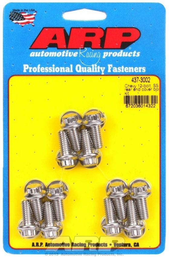 ARP ARP437-3002 S/S Rear End Cover Bolt Kit - 12-Bolt Chevy