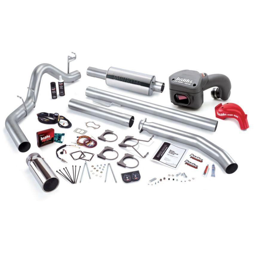 Banks Power 49396 02 Dodge 5.9L 235Hp Std Cab PowerPack System - SS Single Exhaust w/ Chrome Tip