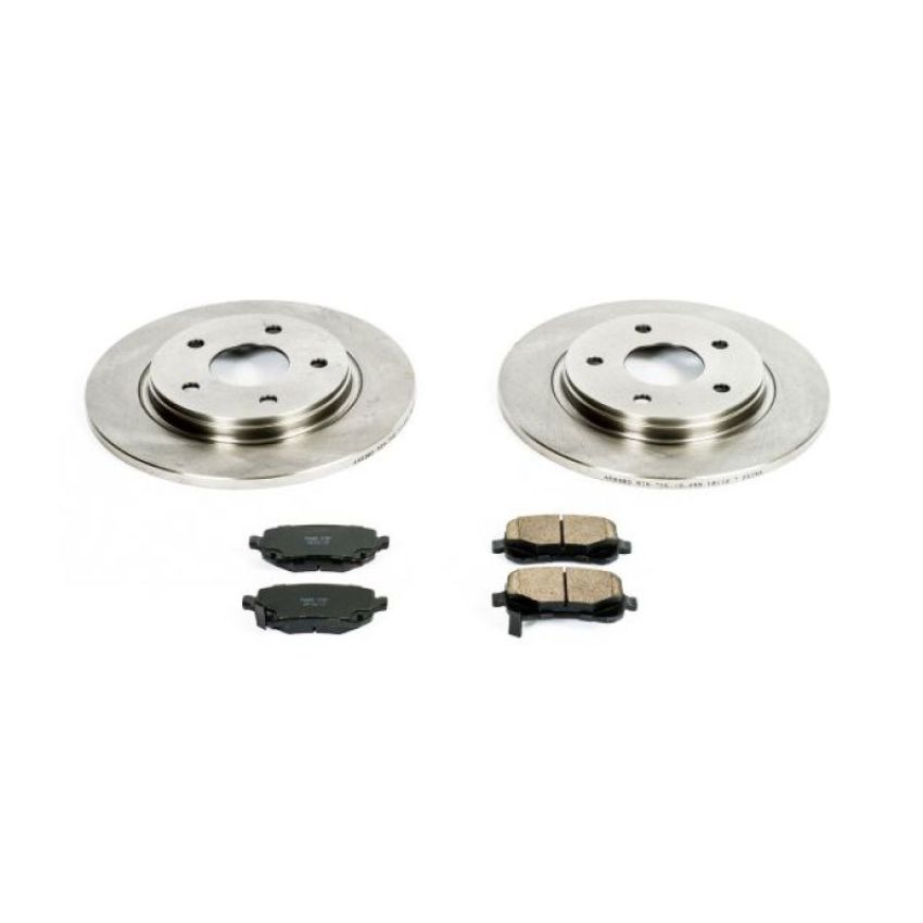 PowerStop KOE4569 OE Stock Replacement Low-Dust Ceramic Brake Pad and Rotor Kit