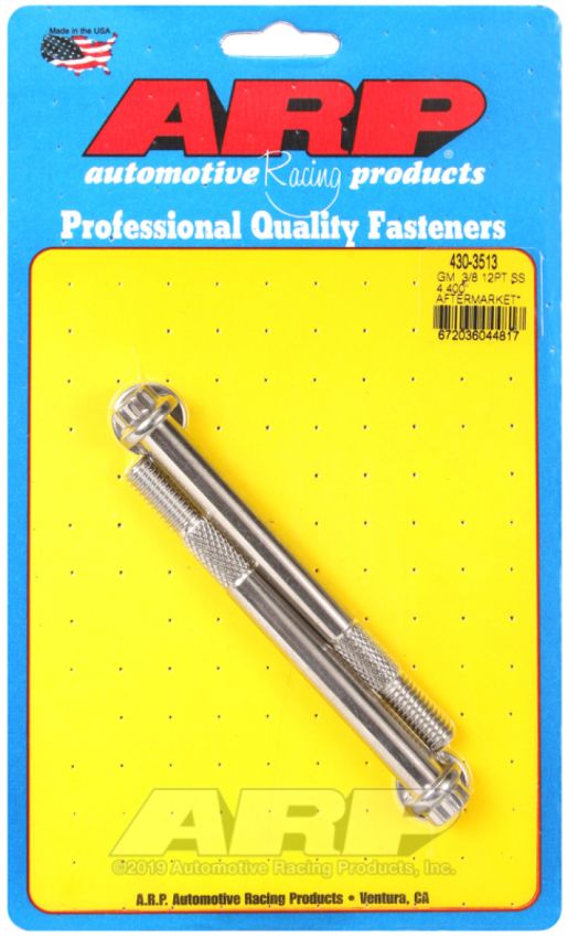 ARP ARP430-3513 S/S Starter 12pt Bolt Kit 3/8-16 x 4.400 UHL