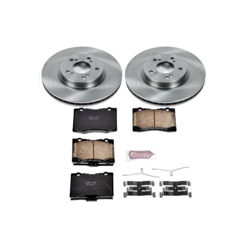 PowerStop KOE4606 OE Stock Replacement Low-Dust Ceramic Brake Pad and Rotor Kit