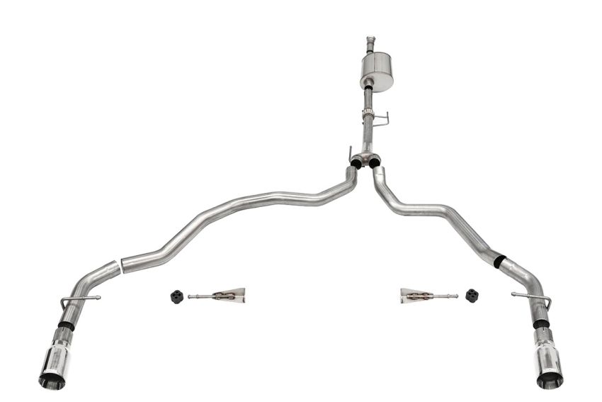 CORSA Performance 21167 Corsa 2021-2024 Ford F-150 SuperCab/6.5in Bed 3.5L V6 Sport Cat-Back Dual Rear Exit-Polished