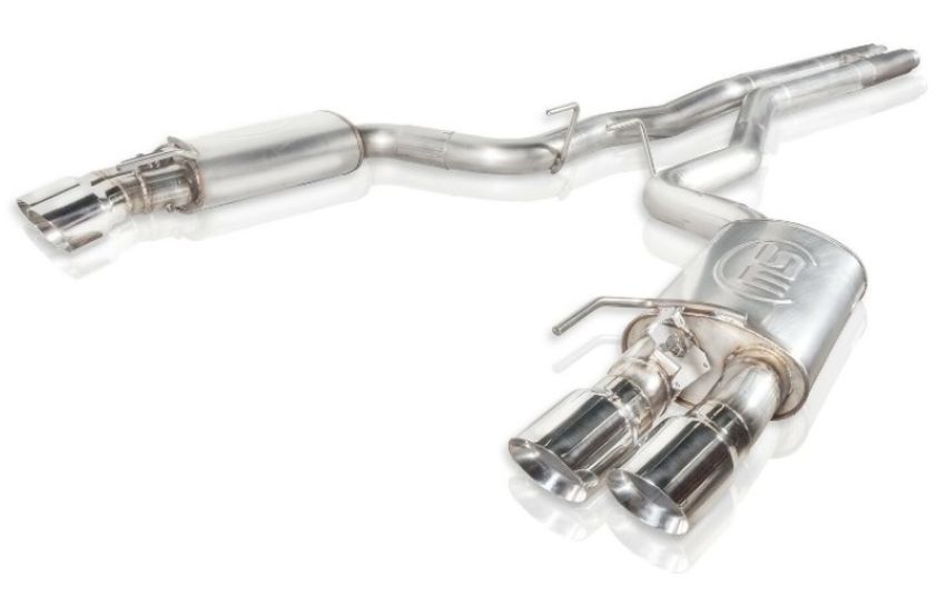 Stainless Works M18CBHFCL 2018+ Ford Mustang GT 3in Legend Series Catback H-Pipe w/Active Valves & Quad Tips
