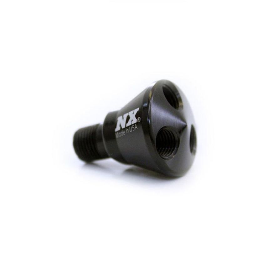 Nitrous Express 15018 3 PORT SHOWERHEAD DIST BLOCK (BLACK)