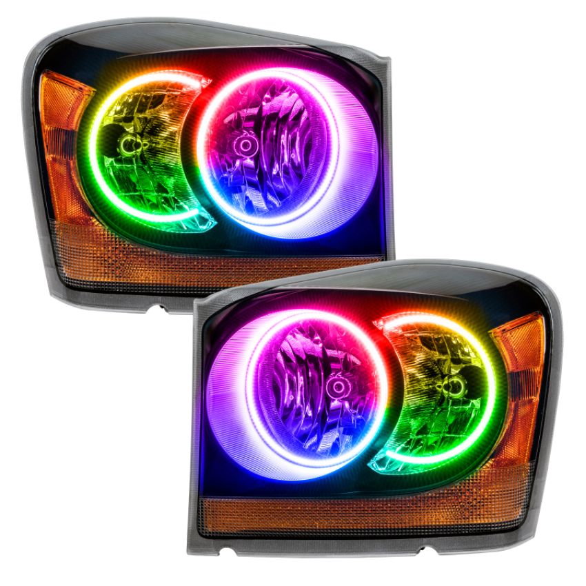 Oracle Lighting 7107-334 SMD Pre-Assembled Headlights, Black Bezel, ColorSHIFT(tm) - No Controller