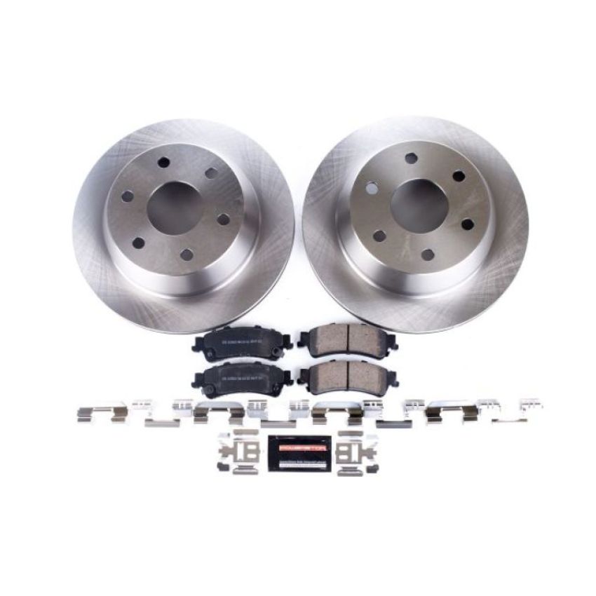 PowerStop KOE2018 OE Stock Replacement Low-Dust Ceramic Brake Pad and Rotor Kit