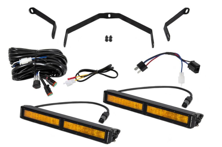 Diode Dynamics DD6068 14-21 Toyota Tundra SS12 Driving Light Kit - Amber Wide
