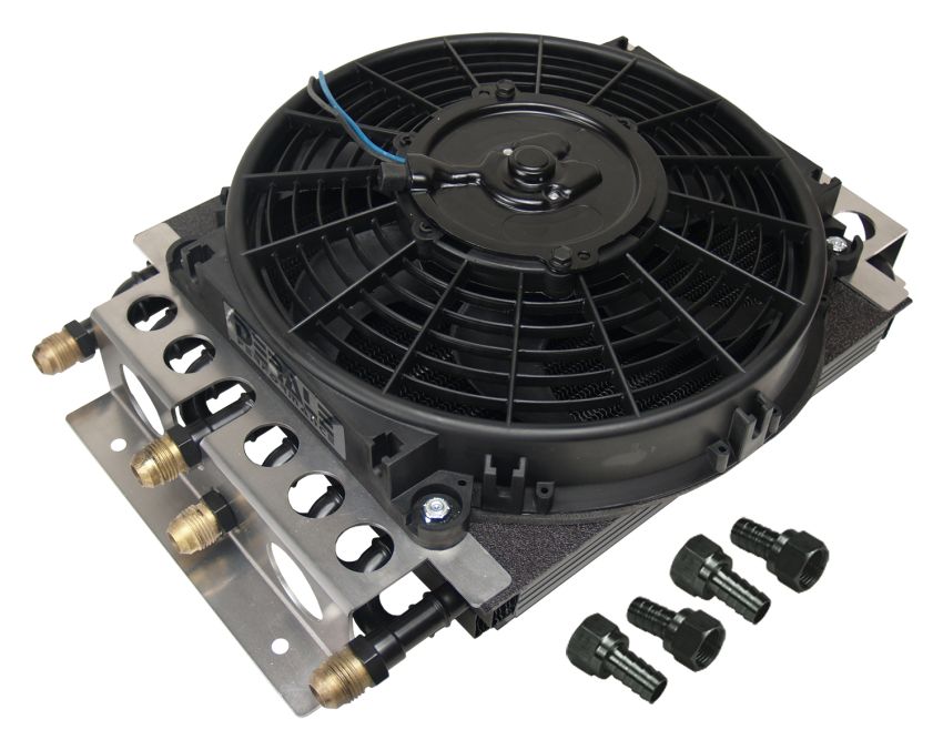 Derale 15200 8 & 8 Pass Dual Circuit Electra-Cool Remote Fluid Cooler, -8AN
