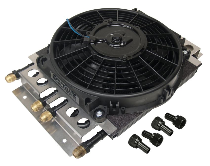 Derale 15220 4 & 4 Pass Dual Circuit Electra-Cool Remote Cooler, -8AN