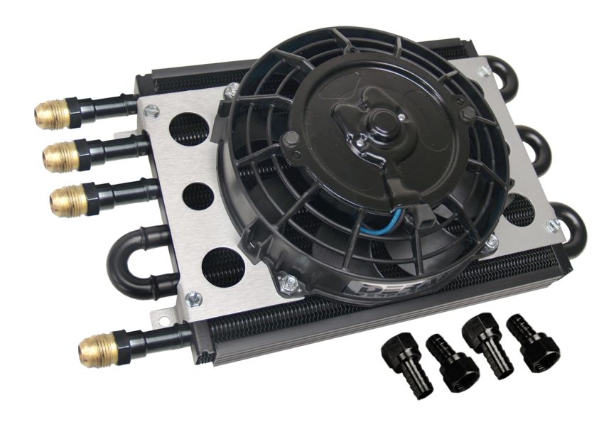 Derale 15230 4 & 2 Pass Dual Circuit Econo-Cool Remote Cooler, 1/2