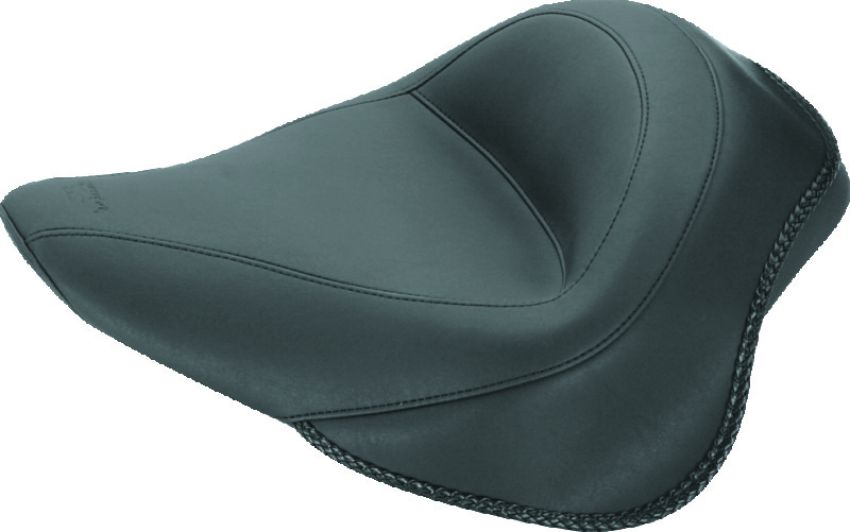 Mustang Motorcycle 76752 Mustang 11-13 Harley Blackline, 12-17 Slim,Slim S Wide Touring Solo Seat - Black