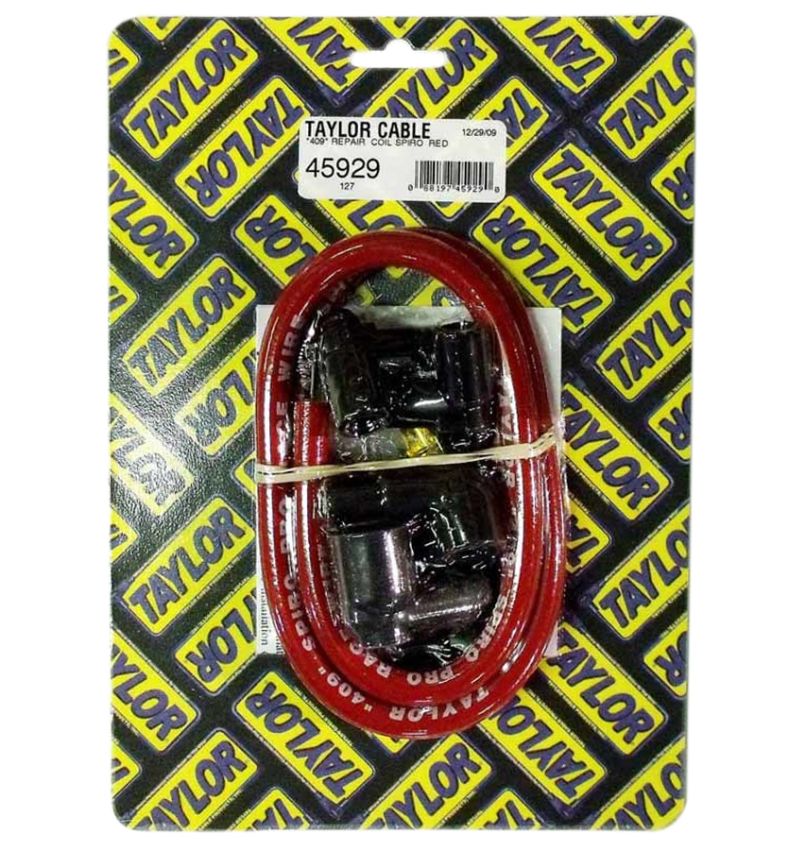 Taylor Cable 45929 409 Spiro Core Coil Wire Kit Red