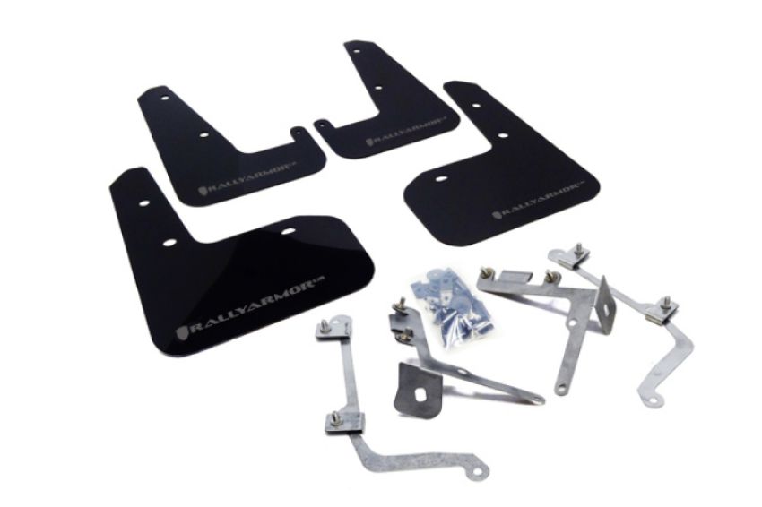 Rally Armor MF19-UR-BLK/GRY Black Mud Flap/Grey Logo