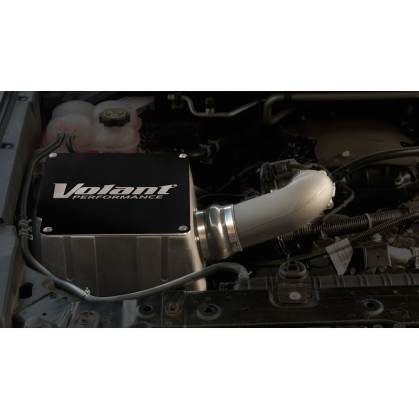 Volant 15436 Volant air intake systems utilize a high-velocity venturi filter adapter which provides a smooth transition through the MAF sensor into the intake tube for a much needed airflow improvement over the factory rubber tubing and resonator box.