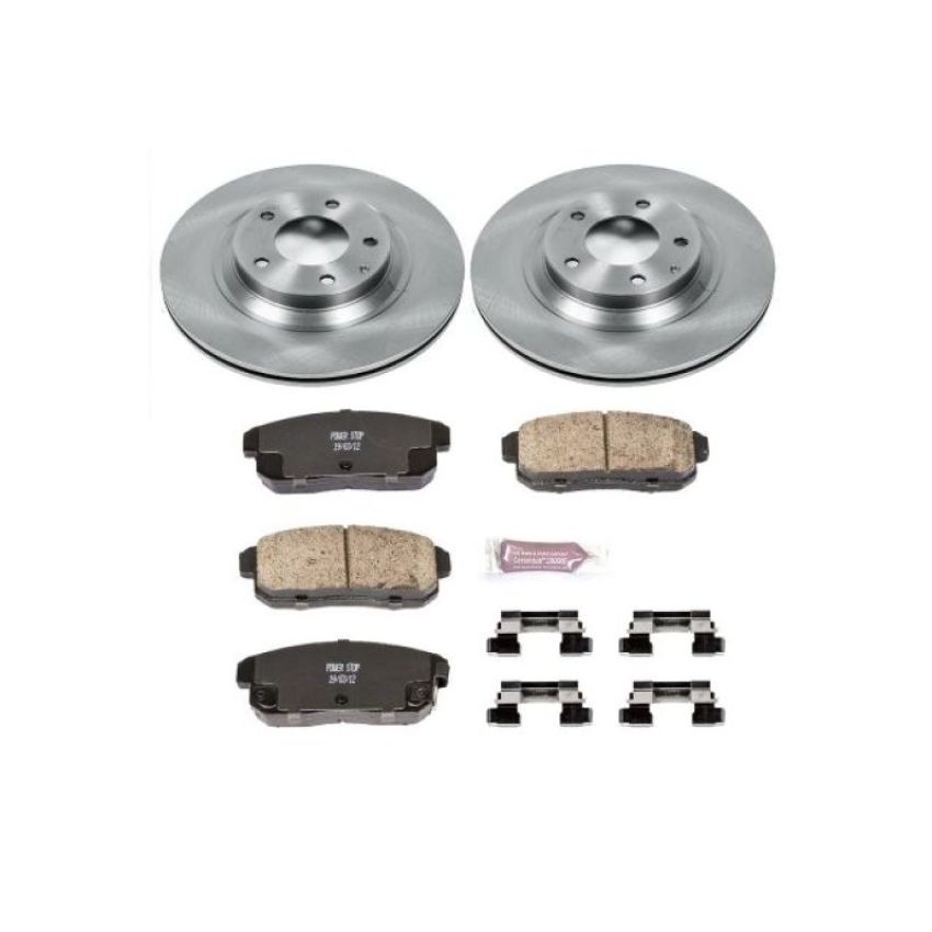 PowerStop KOE3146 OE Stock Replacement Low-Dust Ceramic Brake Pad and Rotor Kit