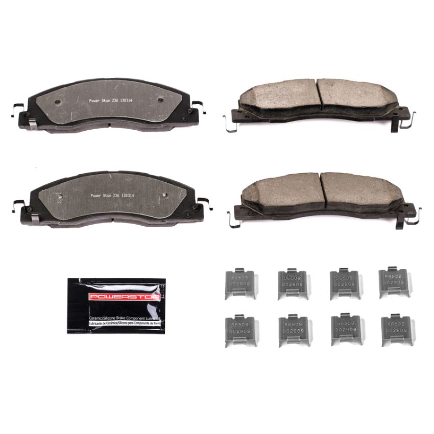 PowerStop Z36-1399 PowerStop - Z36 Truck and SUV Carbon-Fiber Ceramic Brake Pads with Hardware Kit