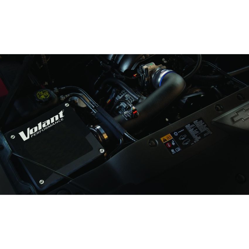 Volant 15553 Volant air intake systems utilize a high-velocity venturi filter adapter which provides a smooth transition through the MAF sensor into the intake tube for a much needed airflow improvement over the factory rubber tubing and resonator box.