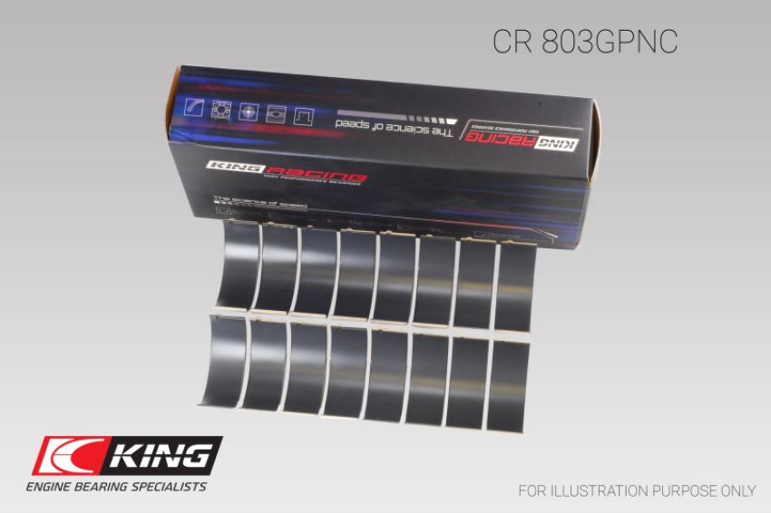 King Engine Bearings CR803GPNC King Chevrolet SBC 265CI/283CI/327CI (Size Standard) Connecting Rod Bearing Set