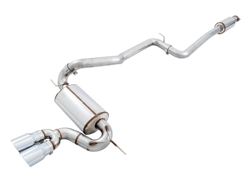 AWE Tuning 3020-32038 Ford Focus ST Touring Edition Cat-back Exhaust - Resonated - Chrome Silver Tips