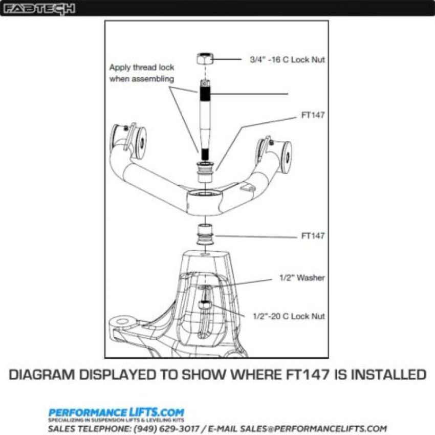 Fabtech FT147 HD Misalignment Spacer