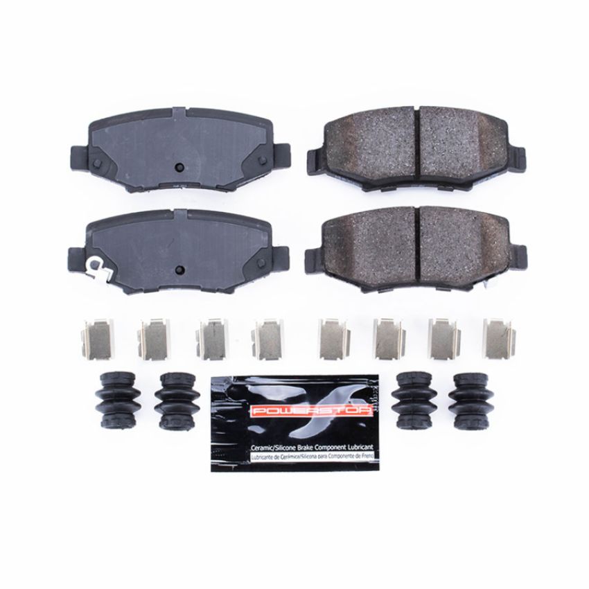 PowerStop Z23-1274 PowerStop - Z23 Daily Driver Carbon-Fiber Ceramic Brake Pads with Hardware Kit