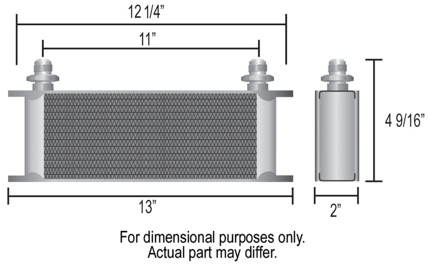 Derale 15603 10 Row Series 10000 Stack Plate GM V8 Engine Oil Cooler Kit, Sandwich Adapter