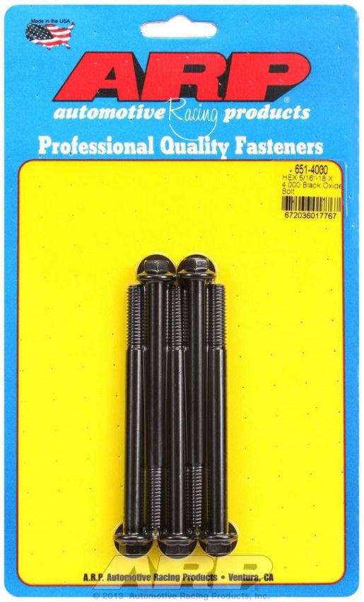 ARP ARP651-4000 Bolt Kit - 6pt. (5) 5/16-18 x 4.000