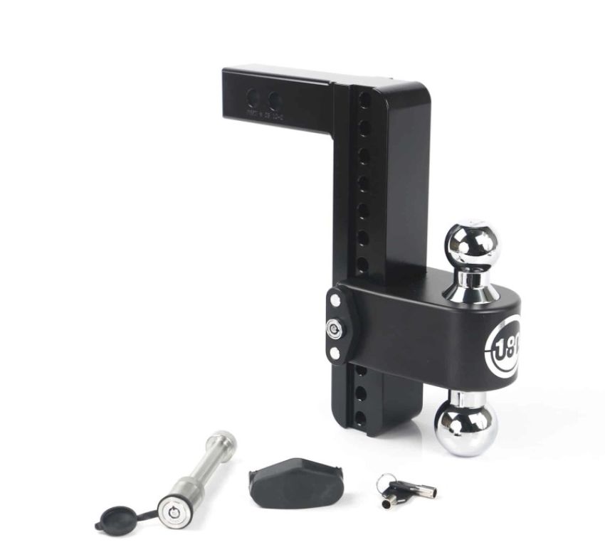 Weigh Safe CTB10-2-KA-CER-BLA 180 Hitch 10in Drop Hitch & 2in Shank (10K/12.5K GTWR) w/WS05 - Black Cerakote