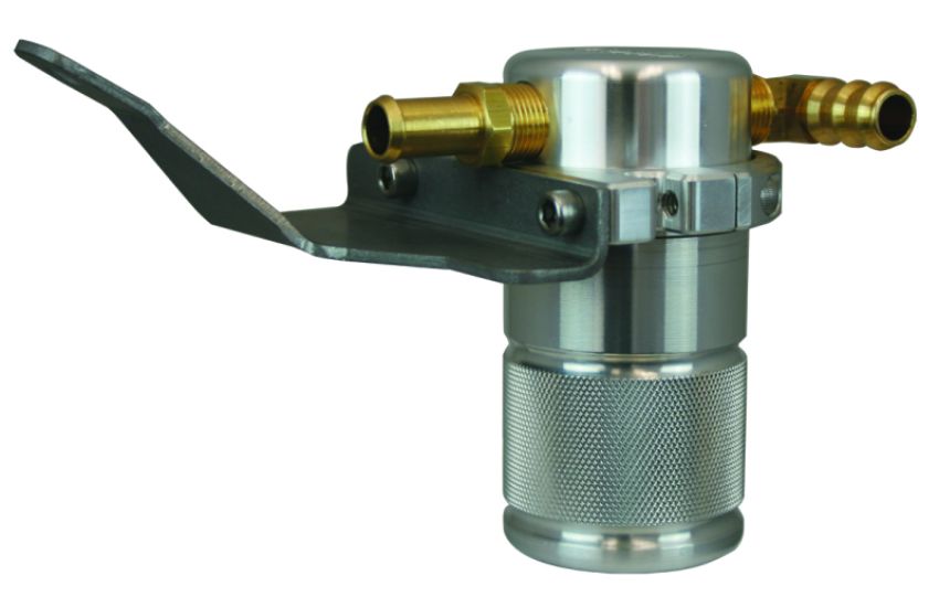 Moroso 85668 07-11 Jeep 3.8L JK Air/Oil Separator Catch Can - Small Body - Billet Aluminum