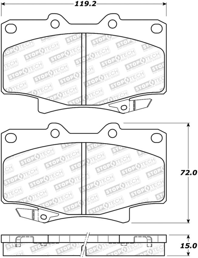 Stoptech 308.05020 Street Brake Pads - Front/Rear