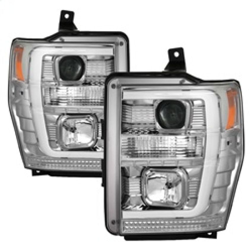 SPYDER 5084699 Projector Headlights - Version 2 - Light Bar DRL - Chrome